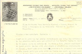 [Carta] 1952 nov. 17, Trento, [Italia] [a] Gabriela Mistral