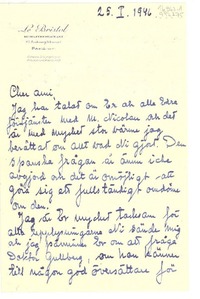 [Carta] 1946 ene. 25, [París, Francia] [a] Cher Ami