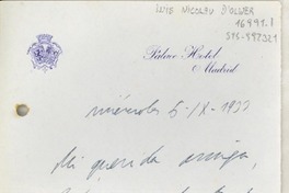 [Carta] 1933 sep. 6 [a] [Gabriela Mistral], Petrópolis, [Brasil]