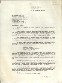 [Carta] 1950 dic. 21, Washington DC, [U.S.A.] [a] Herman Diaz Jr., New York, U.S.A.