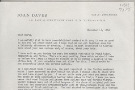 [Carta] 1966 Dic. 16, 145 East 49 Street, New York 17, N. Y., [EE.UU.] [a] Miss Doris Dana, Hack Green Road, Pound Ridge, N. Y., [EE.UU.]