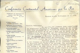 [Carta] 1951 nov. 15, Buenos Aires, [Argentina] [a] Gabriela [Mistral]