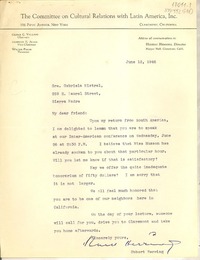 [Carta] 1946 jun. 12, [California, Estados Unidos] [a] Gabriela Mistral, Sierra Madre, [California, Estados Unidos]