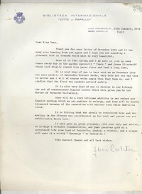 [Carta] 1973 Jan. 16, Rapallo, Italy [a] Dear Miss Dana