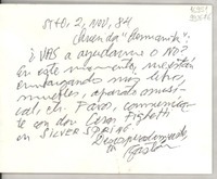 [Carta] 1984 nov. 2, Santiago, [Chile] [a] Querida Doris