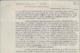 [Carta] 1984 jul., Santiago de Chile [a] Muy recordada y querida Doris