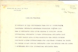 [Telegrama] 1952, Praga, [República Checa] [a] [Gabriela Mistral]