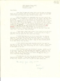 [Carta] 1953 Oct. 4, 1601 Argonne Place, N. W., Washington, 9, D. C., [EE.UU.] [a] Dear Doris