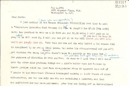 [Carta] 1954 May 4, Washington D. C., [Estados Unidos] [a] Doris Dana