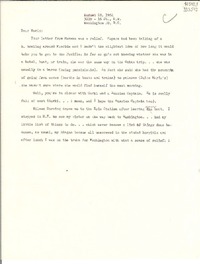 [Carta] 1954 Aug. 28, Washington D. C., [Estados Unidos] [a] Doris Dana