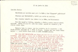[Carta] 1955 jun. 23 [a la] Querida Doris
