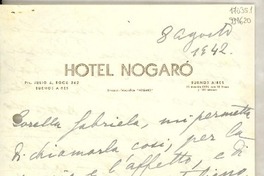 [Carta] 1942 ago. 8, Buenos Aires [a] Gabriela