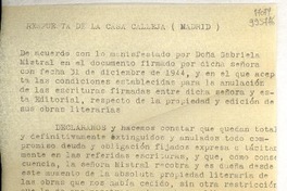 [Carta] 1945 abr. 18, Madrid [a] Gabriela Mistral