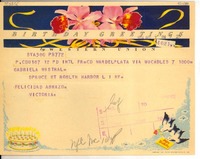 [Telegrama] 1954 abr. 7, Mar del Plata [a] Gabriela Mistral, Roslyn Harbor, NY