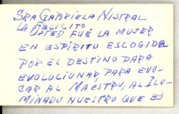 [Carta] [1953] La Habana [a] Gabriela Mistral