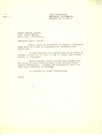 [Carta] 1946 oct. 20, Monrovia, California [a] Señor Robert Harari, Hollywood, California