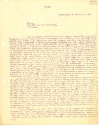[Carta] 1944 ago. 6, Santiago, [Chile] [a] Eulalia Puga de Benavente