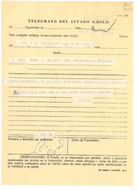 [Telegrama] 1966 oct. 1, Concepción, [Chile] [a] Doris Dana, Providencia, Santiago