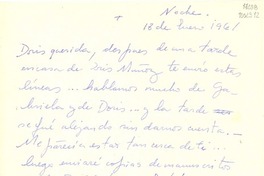 [Carta] 1961 ene. 18, Chile [a] Doris Dana