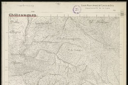 Chilicauquén [mapa] Estado Mayor Jeneral del Ejército de Chile. Departamento de la Carta ; levantada i dibujada por el top. 2o. Y. M. Letelier.