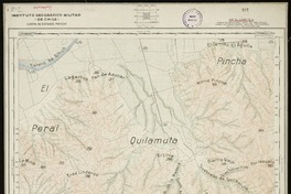 Quilamuta Prov. de Santiago Dept. de Melipilla. Prov. de Colchagua Dept. de Cachapoal [material cartográfico] : Instituto Geográfico Militar de Chile. Carta de Estado Mayor.