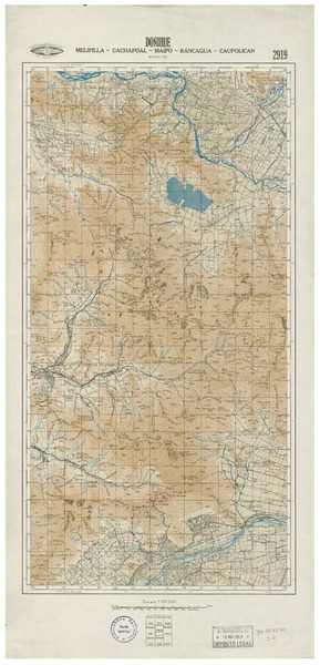 Doñihue Melipilla - Cachapoal - Maipo - Rancagua - Caupolicán [material cartográfico] : Instituto Geográfico Militar de Chile.