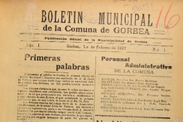 Boletín municipal de la Comuna de Gorbea