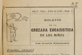 Boletín de la Cruzada Eucarística de los Niños.