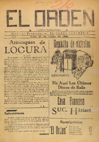 El Orden (Lebu, Chile : 1932)