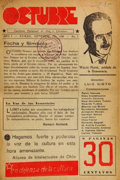 Octubre (Iquique, Chile : 1938)