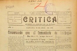 Crítica (Rancagua, Chile : 1932)