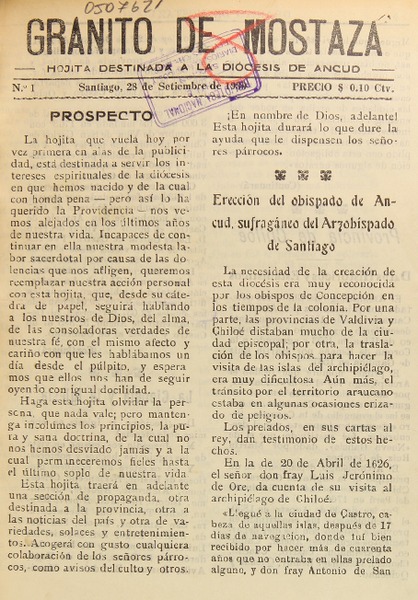 Granito de Mostaza (Santiago, Chile : 1930)