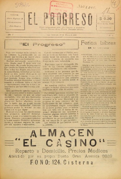 El Progreso (La Cisterna, Chile : 1940)