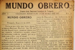 Mundo Obrero (Traiguén, Chile : 1937)