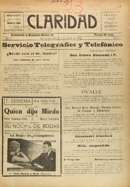 Claridad (La Serena, Chile : 1932)