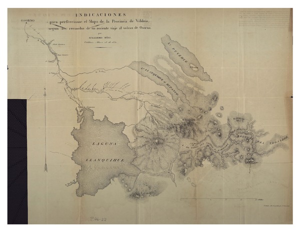 Indicaciones para perfeccionar el Mapa de la Provincia de Valdivia, según los recuerdos de un reciente viaje al volcán de Osorno