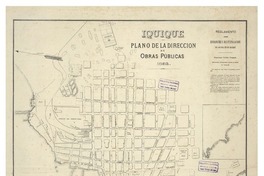 Iquique plano de la Dirección de Obras Públicas [material cartográfico] : por Meliton Mieres.
