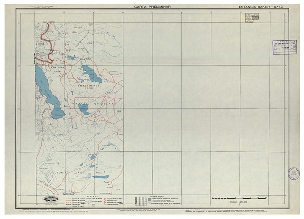 Estancia Baker 4772 : carta preliminar [material cartográfico] : Instituto Geográfico Militar de Chile.