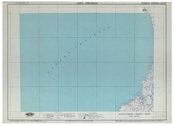Puerto Corral 3974 : carta preliminar [material cartográfico] : Instituto Geográfico Militar de Chile.