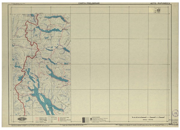 Rupumeica 4072 : carta preliminar [material cartográfico] : Instituto Geográfico Militar de Chile.