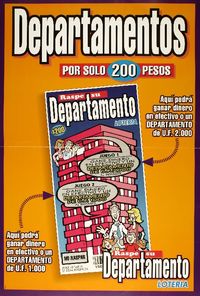 Departamentos por solo 200 pesos raspe su departamento Lotería.