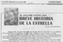 Breve historia de la estrella  [artículo] José Vargas Badilla.