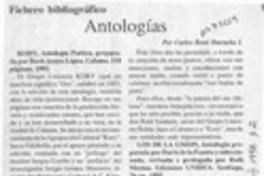 Antologías  [artículo] Carlos René Ibacache I.