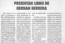 Presentan libro de Hernán Herrera  [artículo].