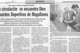 En circulación se encuentra libro "Recuerdos deportivos de Magallanes"  [artículo].