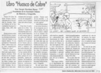 Libro "Huasco de cobre"  [artículo] Sergio Martínez Baeza.