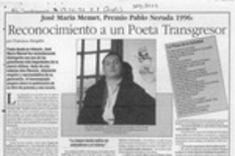 Reconocimiento a un poeta transgresor  [artículo] Francisca Abogabir.
