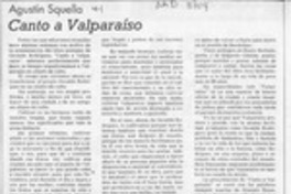 Canto a Valparaíso  [artículo] Agustín Squella.