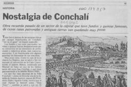 Nostalgia de Conchalí