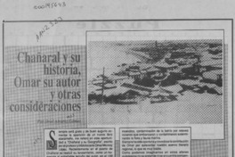 Chañaral y su historia, Omar su autor y otras consideraciones  [artículo] Oriel Alvarez Gómez.